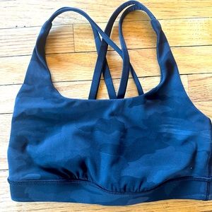 Lululemon Energy Bra black camo size 2